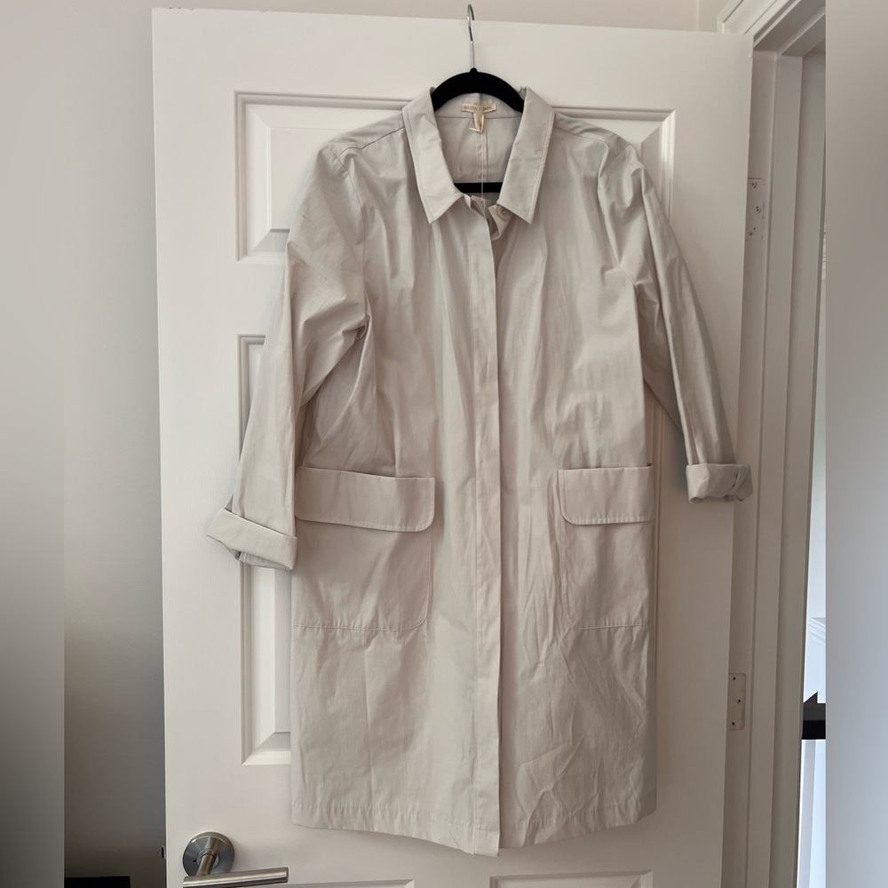 Eileen Fisher Classic Collar Jacket in Bone - Size Large - Brand New With Tags